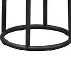 Sgabello da bancone Aurora Classic da interni in legno e metallo 24 pollici con poggiapiedi, marrone/nero