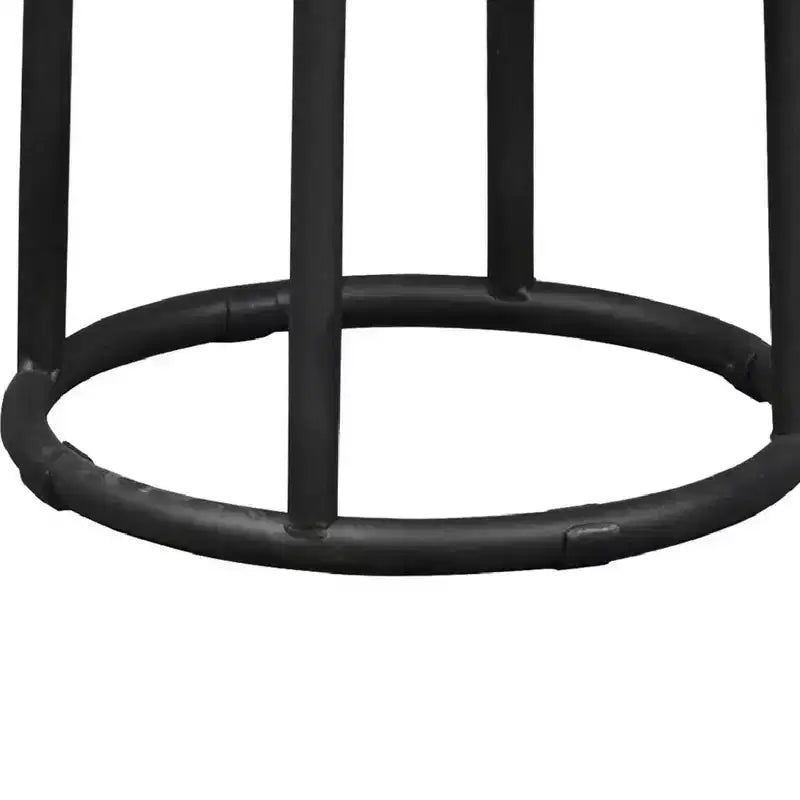 Sgabello da bancone Aurora Classic da interni in legno e metallo 24 pollici con poggiapiedi, marrone/nero
