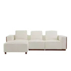 Christopher Knight Home Gianna Upholstered L Shape Sectional Sofa with Pillows, Beige/Brown
