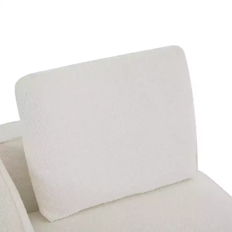 Divano Sezionale a L Gianna imbottito con cuscini, beige/marrone