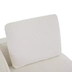 Divano Sezionale a L Gianna imbottito con cuscini, beige/marrone