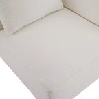 Divano Sezionale a L Gianna imbottito con cuscini, beige/marrone