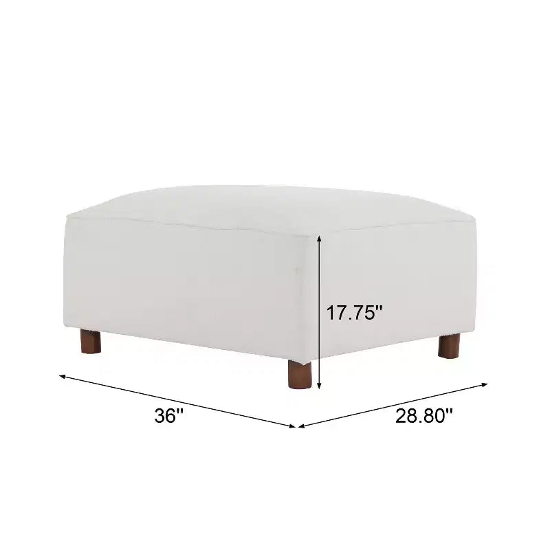 Divano Sezionale a L Gianna imbottito con cuscini, beige/marrone