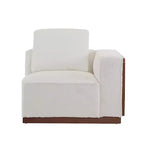 Divano Sezionale a L Gianna imbottito con cuscini, beige/marrone