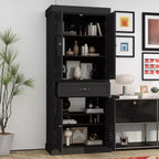 Mobile Contenitore in Legno a 4 Ante con Finitura a Persiana