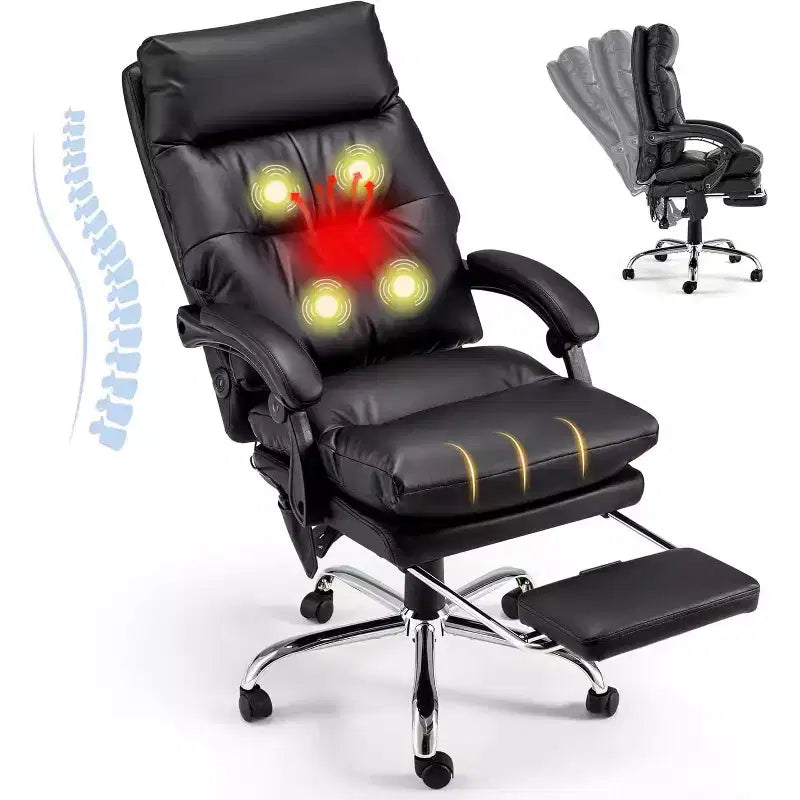 EROMMY Executive 4-Point Massage Office Chair with Footrest