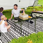 Tavolo Grill Pieghevole, Tavolo da Campeggio Portatile da 1,37 m con 2 Pannelli Laterali, Tavolo Esterno in Metallo Regolabile in Altezza per Picnic, Barbecue, Feste
