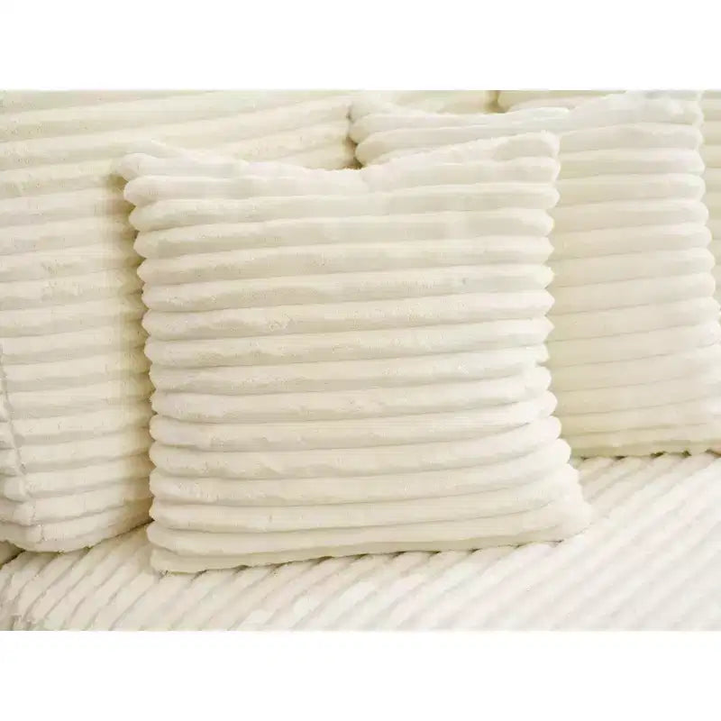Divano sezionale chaise longue in velluto a coste, oversize, sinistro e destro, con 8 cuscini, divano convertibile rivestito
