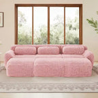 Divano componibile a 3 posti con pouf, schiuma HD 32D, nessun montaggio richiesto, base antiscivolo, per soggiorno/home theater