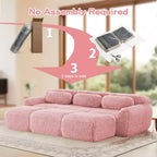 Divano componibile a 3 posti con pouf, schiuma HD 32D, nessun montaggio richiesto, base antiscivolo, per soggiorno/home theater