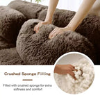 Divano componibile a 3 posti con pouf, schiuma HD 32D, nessun montaggio richiesto, base antiscivolo, per soggiorno/home theater