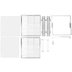 Scaffali estraibili a 2 livelli 20W21D, cassetti estraibili in acciaio cromato resistente, sotto lavello/cucina/bagno