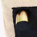 Pouf moderno a cubo da 45 cm con rivestimento in velluto, piccolo sgabello da trucco con struttura in legno, pouf per soggiorno, camera da letto, ingresso