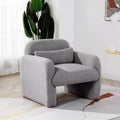 TUYOHW Teddy Fleece Single Sofa Chair,Lounge Chair with Armrest,Pillow,350 lbs Capacity,Accent Armchair for Living Room,Bedroom,Study