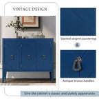 Credenza Vintage con Ripiano Regolabile, Credenza in Legno Massello Tavolo Consolle da Divano