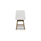 Sgabelli da bar girevoli imbottiti Cabalynn Counter Height, struttura marrone chiaro con seduta imbottita color avena
