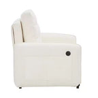 Poltrona Letto Whisen 3 in 1, Divano Letto Estraibile 80 Extra Lungo, Divano Letto Singolo in ciniglia con Tasche portaoggetti
