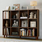 Libreria Organizer a Cubi Autoportante, Scaffale Aperto con Base a Gambe, Scaffale Moderno per Ufficio, Soggiorno e Camera da Letto
