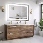 Specchio da bagno a LED antiappannamento MAYEERTY, doppia sorgente luminosa con tre modalità di illuminazione