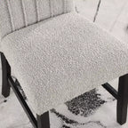Sedie da pranzo moderne imbottite in boucle Rosethorn grigio