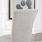 Sedie da pranzo moderne imbottite in boucle Rosethorn grigio