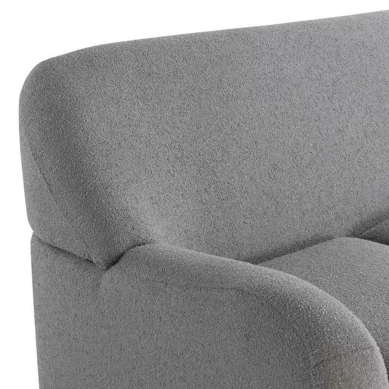 Divanetto Jade in Bouclé Grigio