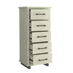 Comò contemporaneo a 9 cassetti 2 pezzi e cassettiera a 5 cassetti da 24 pollici colore bianco sporco effetto taglio sega: Conforme agli standard di sicurezza ASTM, per camera da letto
