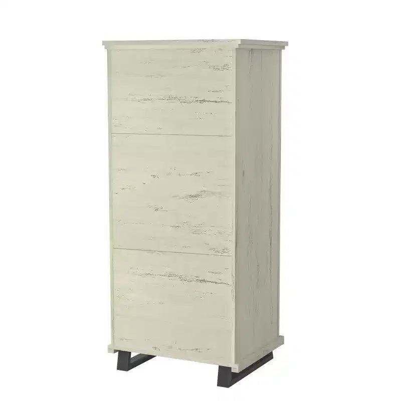 Comò contemporaneo a 9 cassetti 2 pezzi e cassettiera a 5 cassetti da 24 pollici colore bianco sporco effetto taglio sega: Conforme agli standard di sicurezza ASTM, per camera da letto