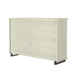 Comò contemporaneo a 9 cassetti 2 pezzi e cassettiera a 5 cassetti da 24 pollici colore bianco sporco effetto taglio sega: Conforme agli standard di sicurezza ASTM, per camera da letto