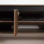 Mobile TV Flam per TV fino a 60" Noce Naturale: Console multimediale in truciolare laminato