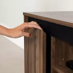 Mobile TV Flam per TV fino a 60" Noce Naturale: Console multimediale in truciolare laminato
