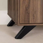 Mobile TV Flam per TV fino a 60" Noce Naturale: Console multimediale in truciolare laminato
