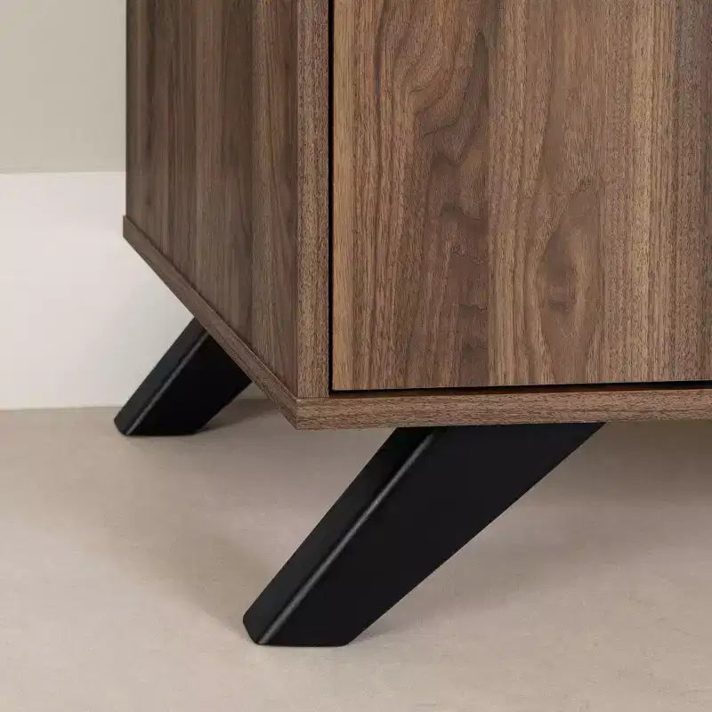 Mobile TV Flam per TV fino a 60" Noce Naturale: Console multimediale in truciolare laminato