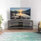 Mobile TV angolare AVF Calibre per TV fino a 55" grigio: Struttura in MDF, ripiani aperti, capacità 40 kg, larghezza 115 cm