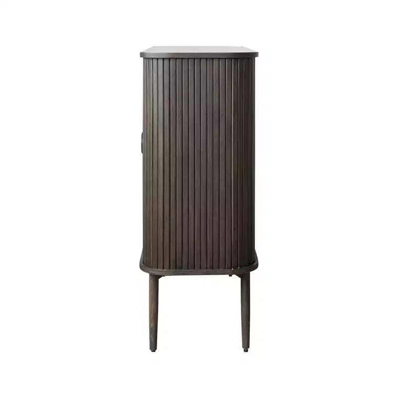 Armadietto decorativo con 2 ante, altezza 72 cm, in rovere: Legno di caucciù e MDF, nessun assemblaggio richiesto