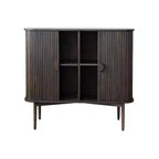 Armadietto decorativo con 2 ante, altezza 72 cm, in rovere: Legno di caucciù e MDF, nessun assemblaggio richiesto