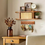 Binario a muro in ottone e legno con clip - Hearth & Hand™ con Magnolia