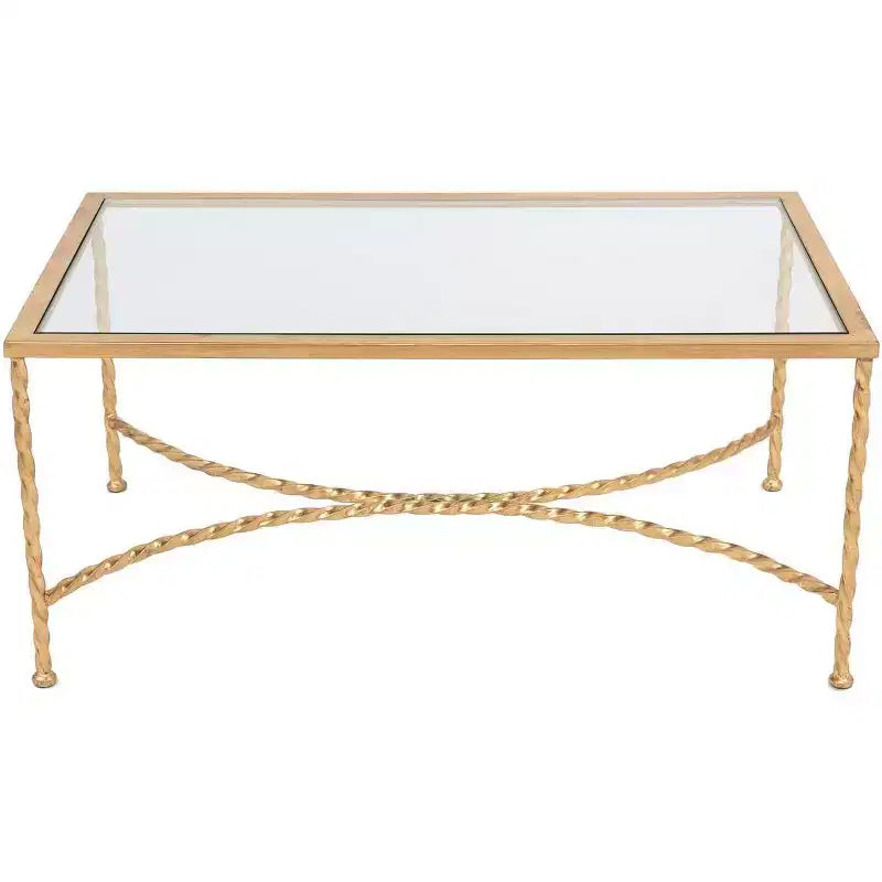 Matilda Coffee Table - Gold/Glass - Safavieh