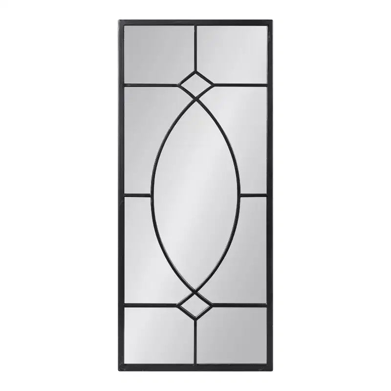 Specchio decorativo rettangolare in metallo Bakersfield, 13x3, Nero