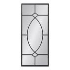 Specchio decorativo rettangolare in metallo Bakersfield, 13x3, Nero