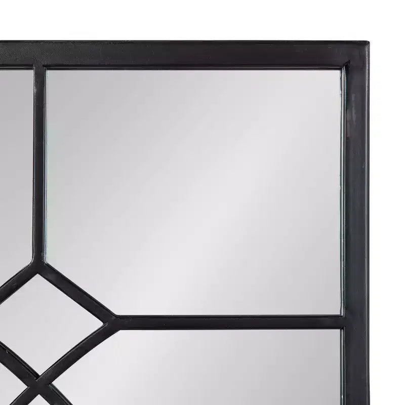 Specchio decorativo rettangolare in metallo Bakersfield, 13x3, Nero