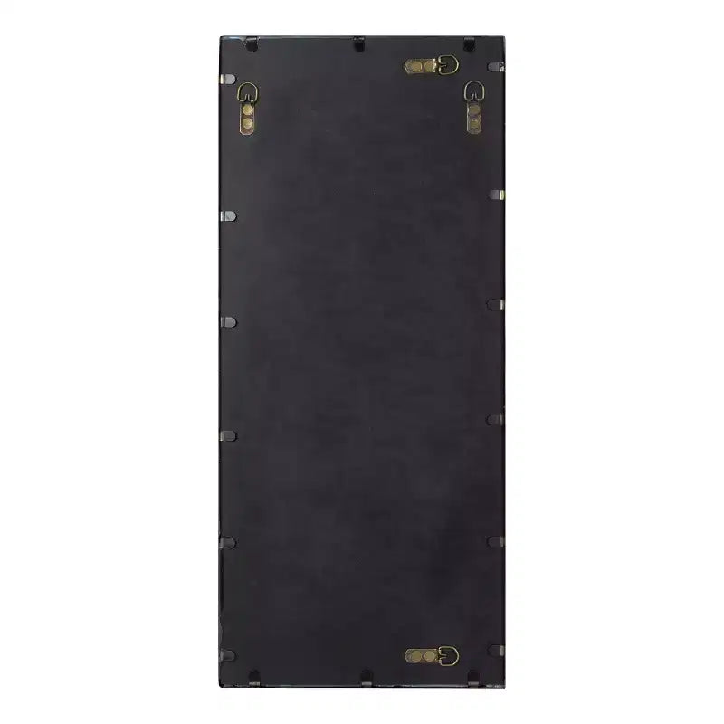 Specchio decorativo rettangolare in metallo Bakersfield, 13x3, Nero