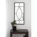 Specchio decorativo rettangolare in metallo Bakersfield, 13x3, Nero