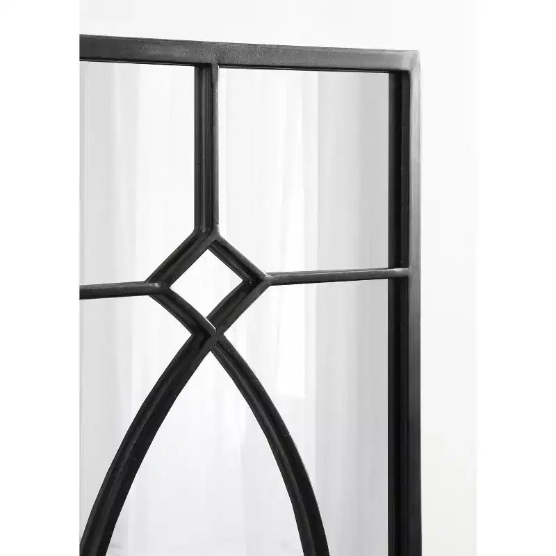 Specchio decorativo rettangolare in metallo Bakersfield, 13x3, Nero