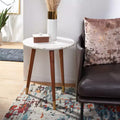 Tavolino d'appoggio Valerie in marmo - ACC7202 - Bianco/Ottone
