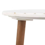 Tavolino d'appoggio Valerie in marmo - ACC7202 - Bianco/Ottone