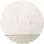 Tavolino d'appoggio Valerie in marmo - ACC7202 - Bianco/Ottone