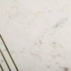 Tavolino d'appoggio Valerie in marmo - ACC7202 - Bianco/Ottone