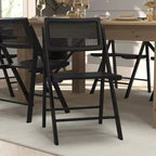 Merrick Lane Set di 2 sedie pieghevoli in rattan con canna d'India