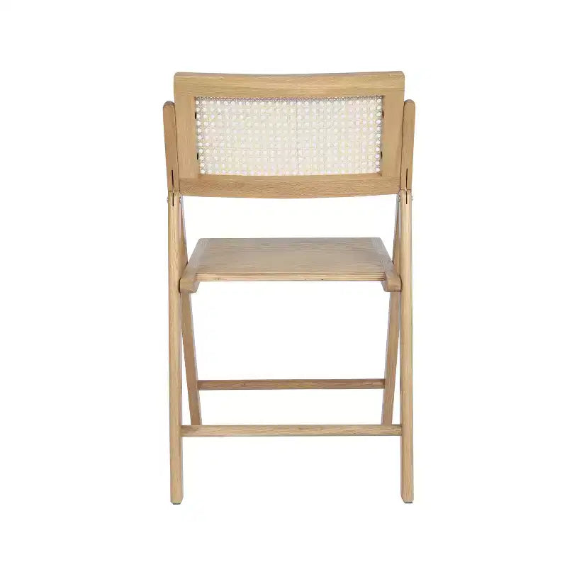 Merrick Lane Set di 2 sedie pieghevoli in rattan con canna d'India